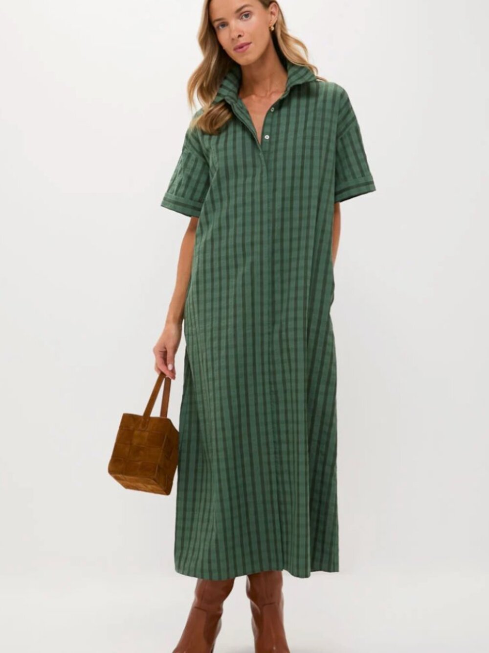 Pomander Place Tuckernuck NWT Seersucker Short Sleeve Pockets Maxi Dress, sz 3XL